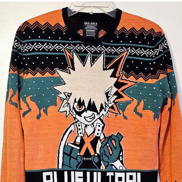 Exclusive Retro Bakugo Sweater - My Hero Academia Plus Ultra XS Holiday Chic - Picture 2 of 6